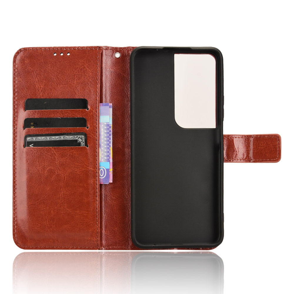 For Honor Play 50 Plus 5G / Play 8T 5G / X7b 4G / X7b 5G / 90 Smart Case Crazy Horse Texture Leather Wallet Stand Phone Cover - Brown For Honor Play 50 Plus 5G / Play 8T 5G / X7b 4G / X7b 5G / 90 Smart Case Crazy Horse Texture Leather Wallet Stand Phone Cover - Brown